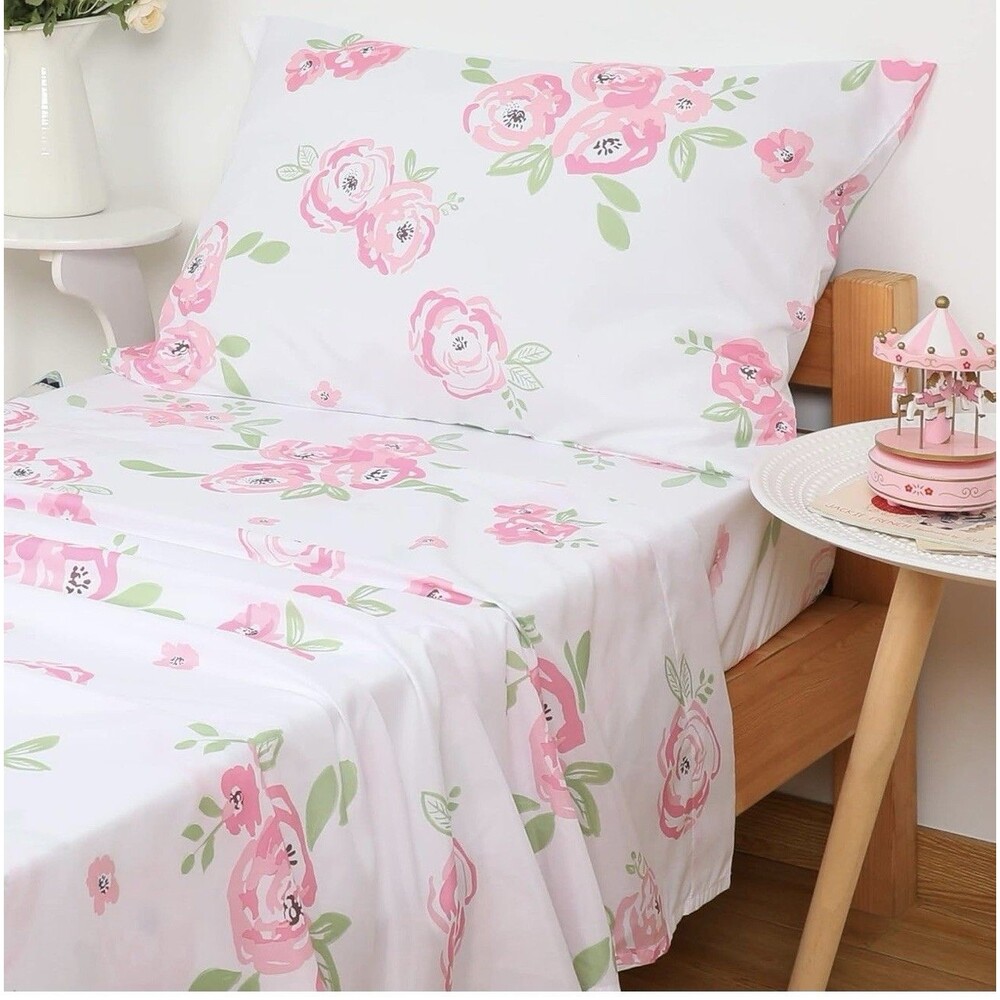 TILLYOU 3-Piece Brushed Microfiber Toddler Sheet Set